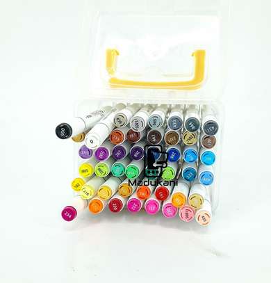 48 Colors Double Tipped Art Markers in Carrying Case image 2