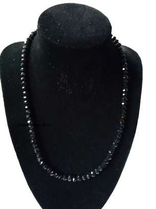 Womens Black Crystal Necklace and Bracelet image 2