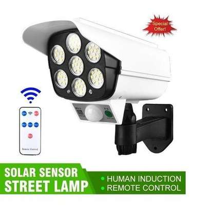 Solar Light Motion Sensor Security Dummy Camera image 1