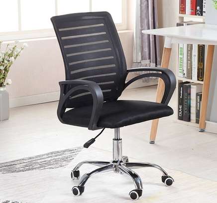 Swivel Black Mesh Office Chair Adjustable Height image 4