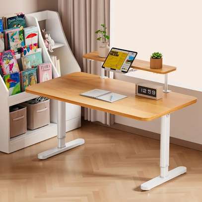 Office Table: Pure Solid Wood Adjustable Youth Study Table image 5