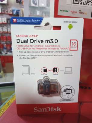 SanDisk 16GB Ultra Dual m3.0 USB 3.0 OTG Flash Disk Drive image 2