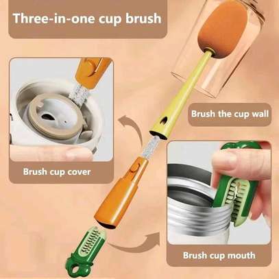 3 In 1 Long Handle Cup Washing Brush image 1