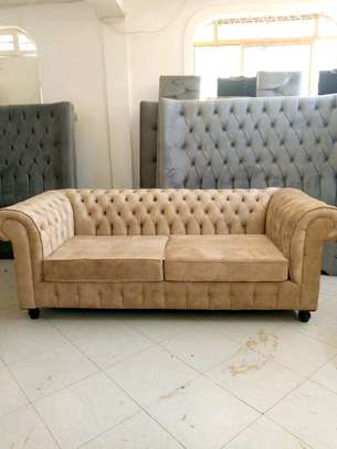 3 seater rolled arms tufted chester sofa image 1