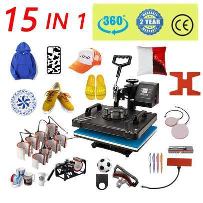 15 in 1 Heat Press Machine Pen Press Machine Printer Sublimation Machine for T shirt/Mug/Ball Heat Press Machine image 1