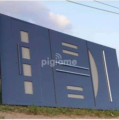 Modern heavy steel security sliding gates image 2