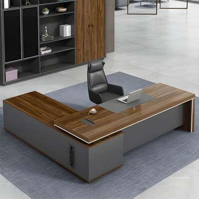 1.6 M L Shaped Executive Office Working Desk image 8