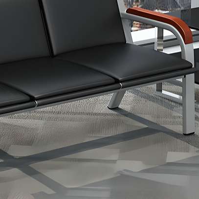 Office Sofa: Metallic Frame Leather Office Sofa image 2