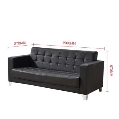 5-Seater Quality Leather Reception Sofa Set image 4