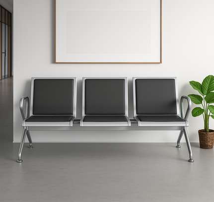 3 Seater Aluminum Strong Reception Waiting Bench image 1