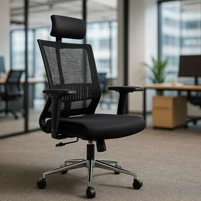 Office Chair: Rear Support Design Ergonomic Chair image 2