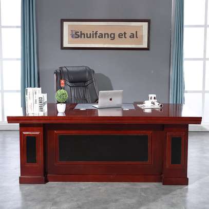 Modern Wooden Executive Desk – Classic Office Furniture image 2