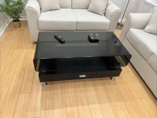 Sleek Contemporary Black Office Coffee Table image 1