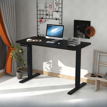 Office Desk; Black 1200mm Ergonomic Adjustable Desk image 1