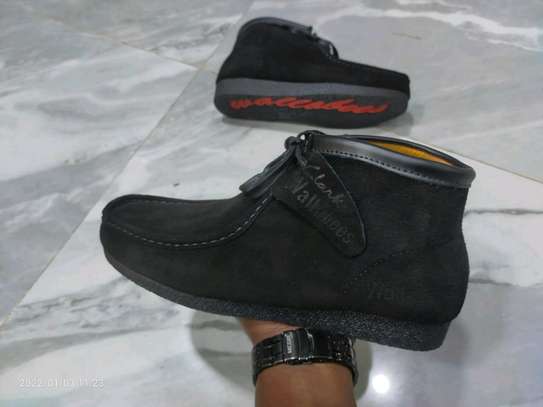 _Unisex Designer Quality  Leather  Clarks Wallabee Shoes_. image 1