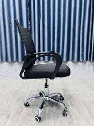 Office Chair: Multipurpose Mesh Reception Chair – Black image 4