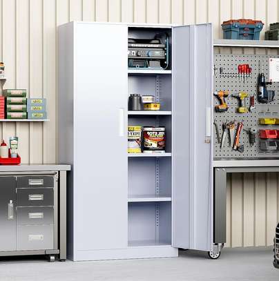 Metal Storage Cabinet–2 Doors with 4 Adjustable Shelves image 5