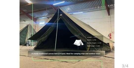 Traditional Kapsabet Canvas Tent 2-4 Person Durable Shelter image 2
