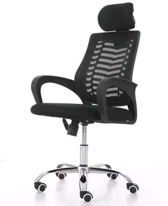 Office high back chair with headrest image 1