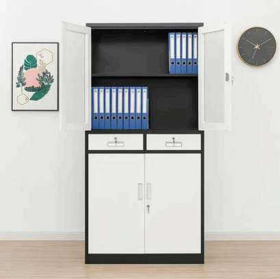 Office Cabinet : 4-Door Half Glass Office Steel Cabinet image 2