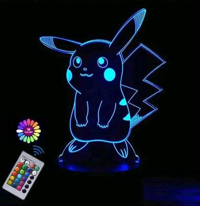 Cute Pokémon Pikachu acrylic 3D LED light image 1