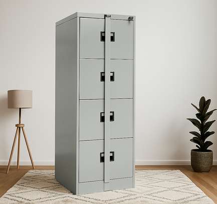 Office Cabinet: Four-Tier Steel Cabinet with Bar image 1