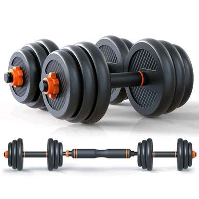 ADJUSTABLE DUMBELL TO BARBELL WEIGHT SET image 3