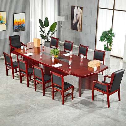 Office Table : 3 Meter Mahogany Boardroom Office Table image 1