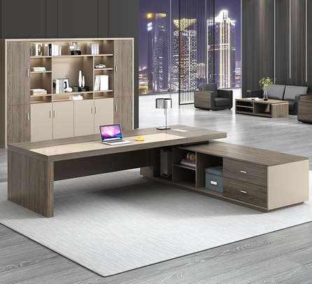 Office Desk : 1.6M L-Shaped CEO Executive Office Desk image 3