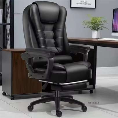 Office Chair; Puffy Executive Leather Office Chair image 1