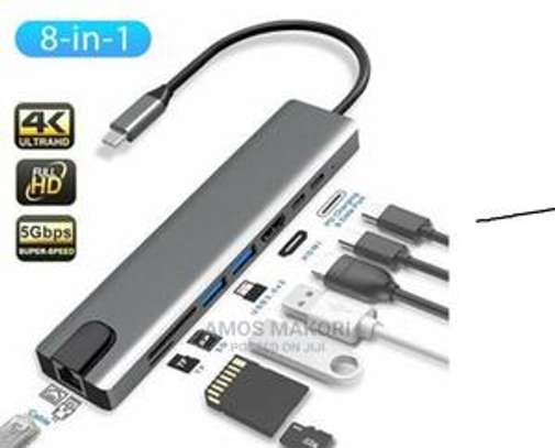 8 in 1 Type C Hub Macbook Adapter., image 1