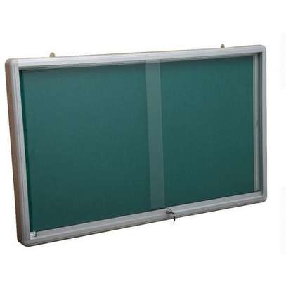 GLASS SLIDING 5X4FTS NOTICEBOARD AVAILABLE image 1