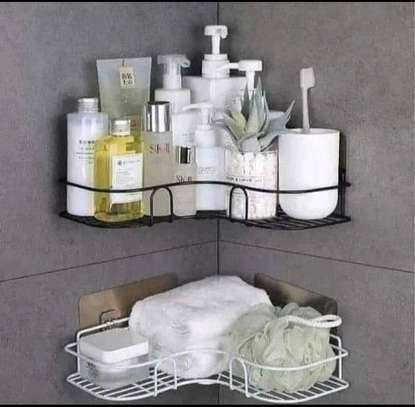 Metallic corner triangular bathroom/kitchen organizer image 3