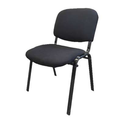 Stackable Black Conference Chair –Heavy-Duty Metal Frame image 6