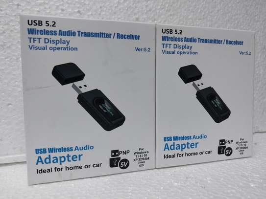 USB Bluetooth 5.2 Receiver Transmitter Wireless Audio Adapte image 1