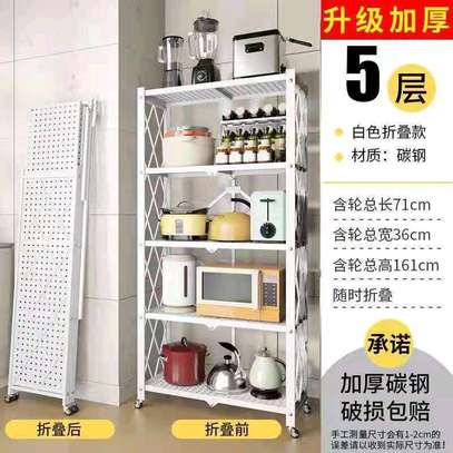*4 and 5 layer Foldable Kitchen rack image 3