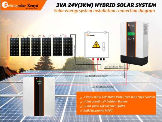 3kva 24V(3kw)Hybrid Solar System 12v/24v/48vmppt in-Build image 1