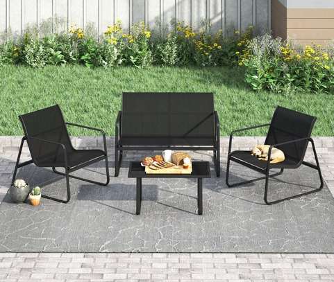 Black Fabric 5 Seaters Sofas For Reception image 12