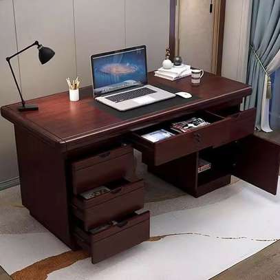 Office Desk: 140cm Mahogany Office Desk image 4