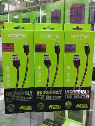 Braided Oraimo micro usb data cable fast charging image 2