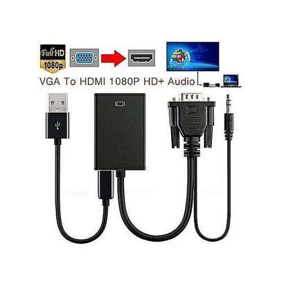 VGA To HDMI Converter Cable Adapter With Audio image 2
