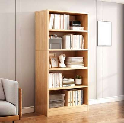 Durable 5-Tier Modern Wooden Home Office Bookshelf image 5