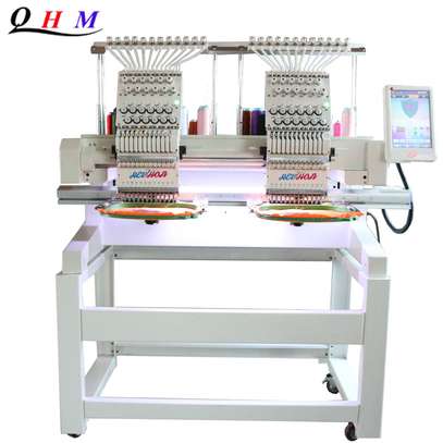 2Head Automatic Embroidery Machine for Shoes Socks image 1
