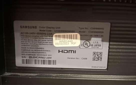 SAMSUNG CH890 34" Ultrawide QHD 4K Curved Monito USB-C. image 3