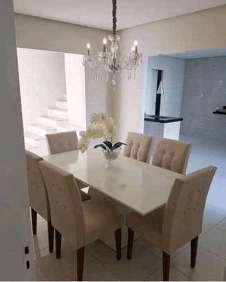 6 seater wooden dining image 1