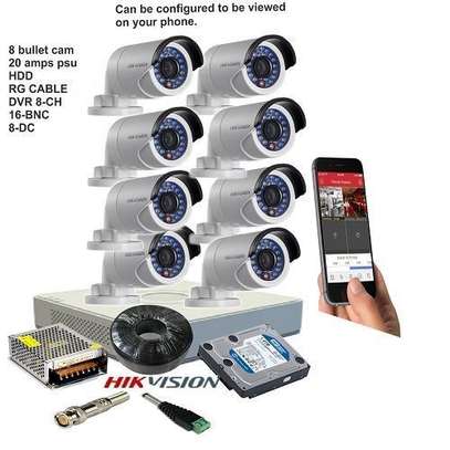 Hikvision 8 CCTV Cameras Complete Kit image 1