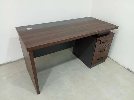 1.4M Rectangular Executive Office Working Desk with Drawers image 4