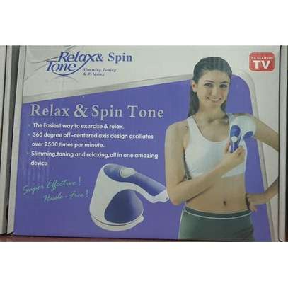 Relax & Spin Tone Full Body Massager - Blue/White image 1