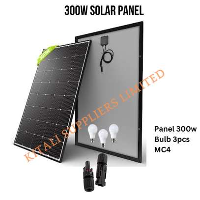 300W Solar Panel Midkit + Bulb 3pcs + MC4 Connectors image 2