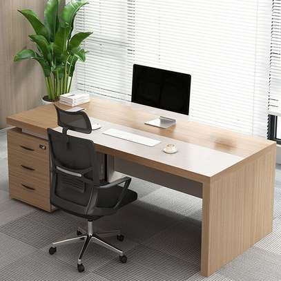 Office Desk: Executive Rectangular Office Desk For Homes image 1